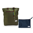 Kit Tote + Lima - Minuano — Verde Araucária / Com charm com Nécessaire Lima Azul Aurora