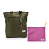 Kit Tote + Lima - Minuano — Verde Araucária / Com charm com Nécessaire Lima Rosa