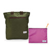Kit Tote + Lima - Minuano — Verde Araucária / Sem Charm com Nécessaire Lima Rosa