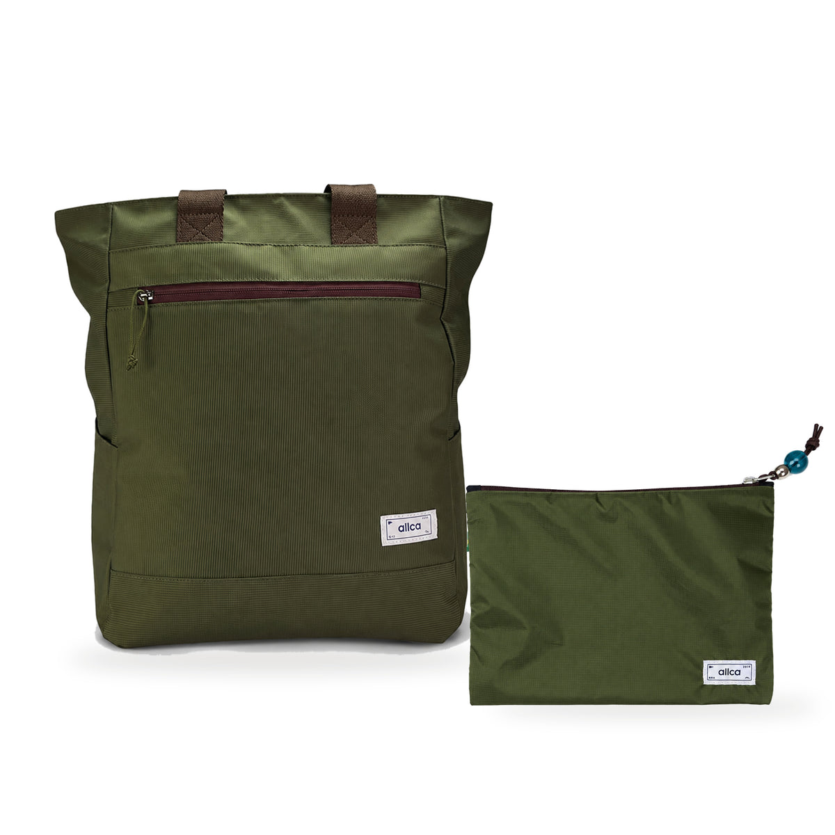 Kit Tote + Lima - Minuano — Verde Araucária / Sem Charm com Nécessaire Lima Verde Araucária