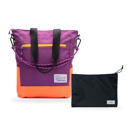 Kit Tote + Lima - The Summer Hunter — Roxo Viagem com Nécessaire Lima Preto