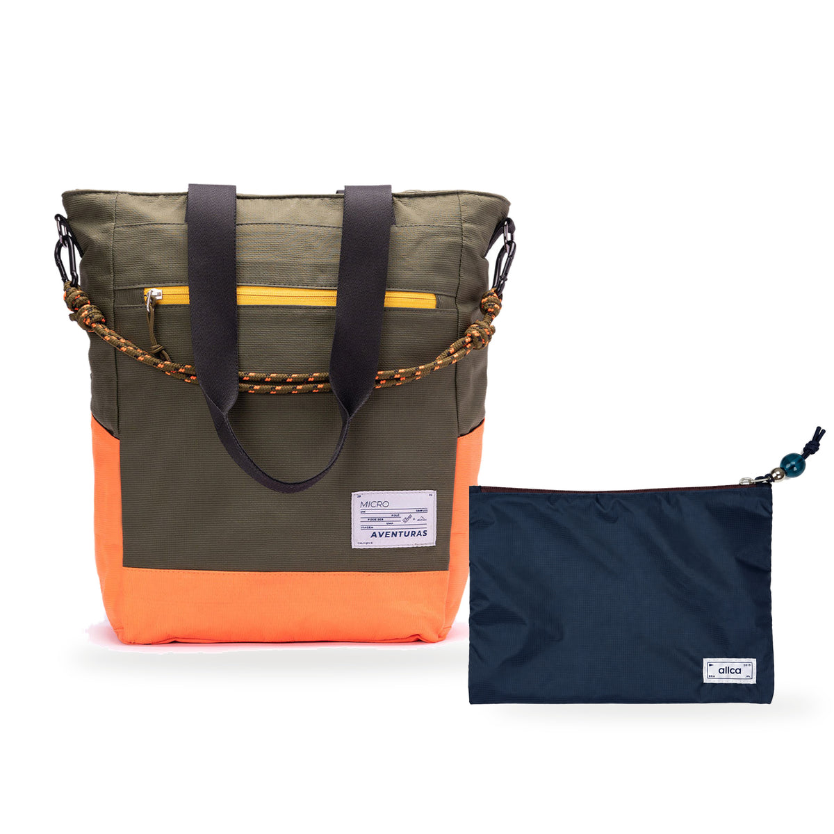 Kit Tote + Lima - The Summer Hunter — Verde Cachoeira com Nécessaire Lima Azul Aurora