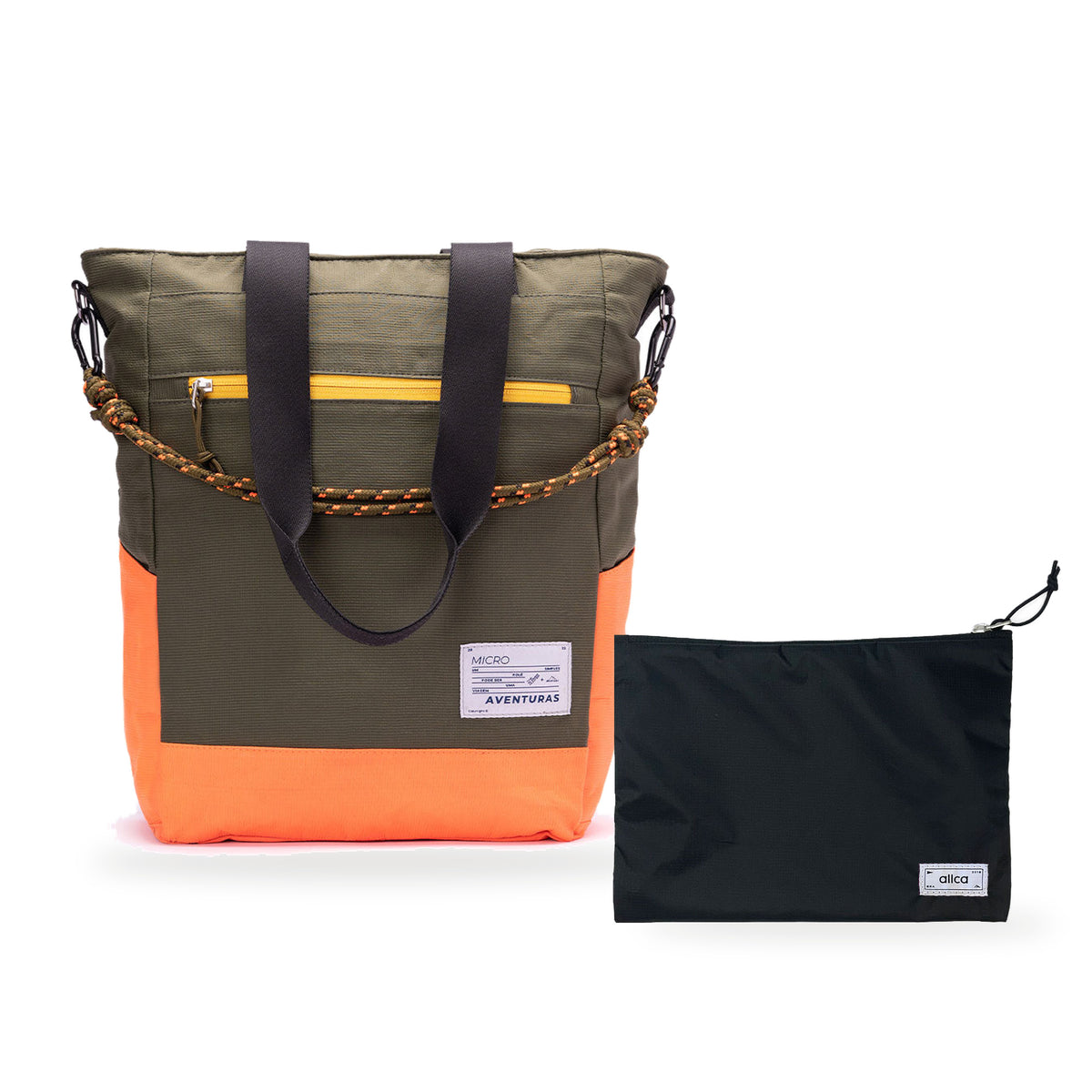 Kit Tote + Lima - The Summer Hunter — Verde Cachoeira com Nécessaire Lima Preto