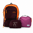 Mochila charlie Bordô e laranja + Nécessaire Hotel Rosa _ Kit viagem.
Mochila dobrável.
Allcatrazes
Allca