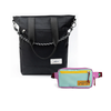 Kit Em Movimento Brasco + Eclipse com Tote Eclipse Preto Infinito e Pochete Brasco Azul Respiro da Allcatrazes