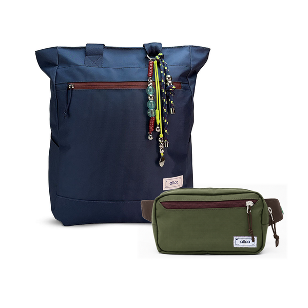 Kit Em Movimento com Minuano x Minuano, Azul Aurora / Com charm e Verde Araucária da Allcatrazes