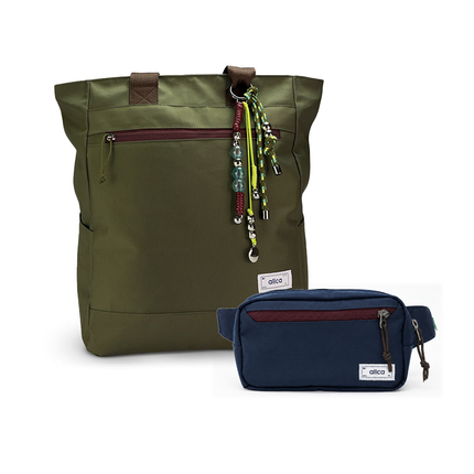 Kit Em Movimento com Minuano x Minuano, Verde Araucária / Com charm e Azul Aurora da Allcatrazes