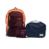 Kit Travel Essential, Bordô | Laranja e Azul Aurora, Nécessaire Hotel Azul Aurora da Allcatrazes